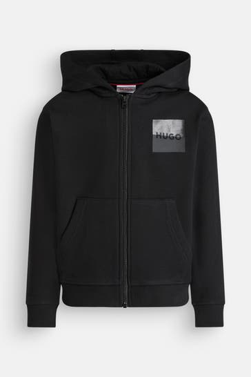 HUGO Sweatjacke schwarz