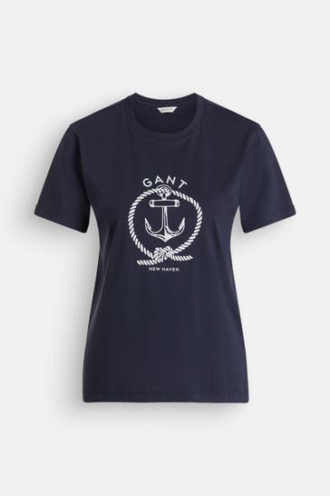 GANT T-Shirt dunkelblau