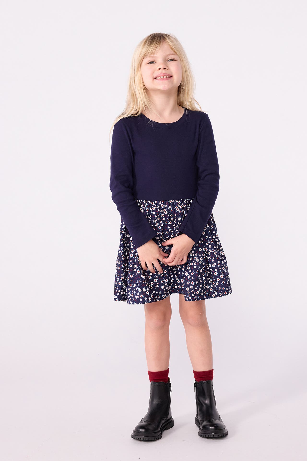 PETIT BATEAU Kleid navy-floral, Bild 1