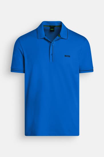 BOSS GREEN Polo-Shirt 'Paule' blau