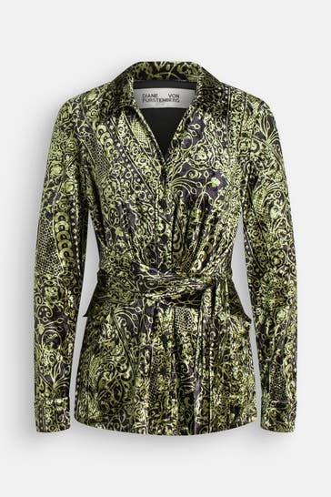 DIANE VON FURSTENBERG Wickelshirt gemustert