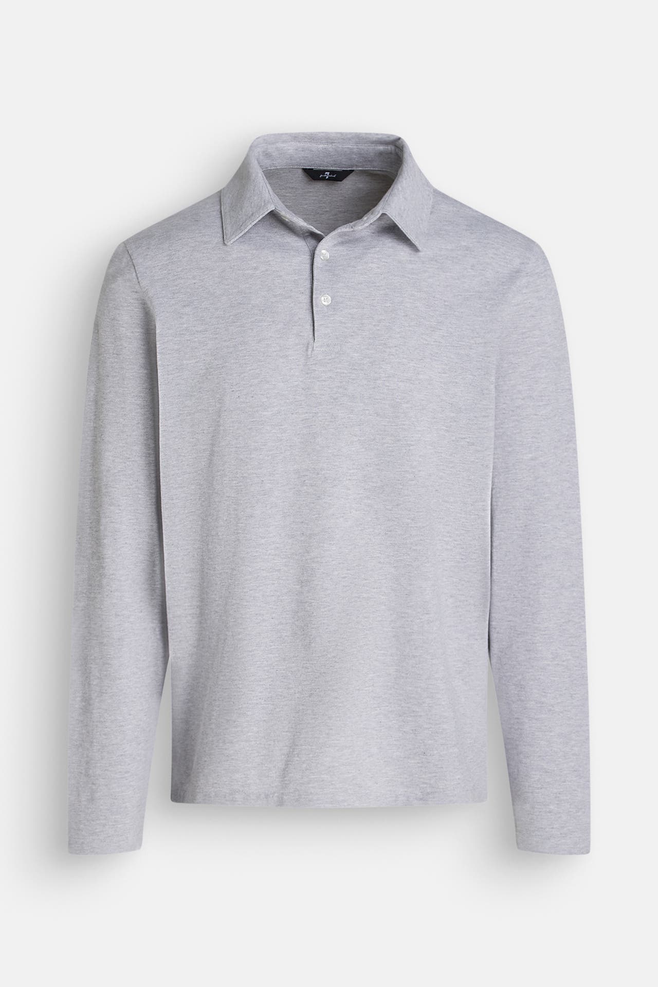 7 FOR ALL MANKIND Langarm-Polo grau, Bild 1