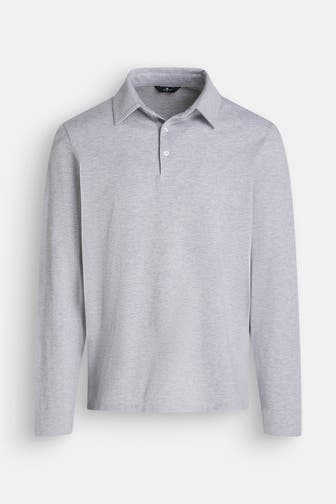 7 FOR ALL MANKIND Langarm-Polo grau