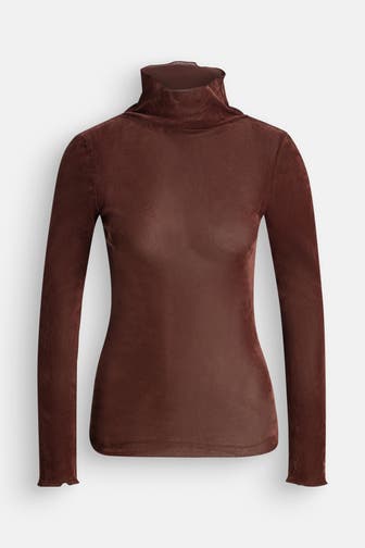 LUISA CERANO Rollkragenshirt dunkelbraun