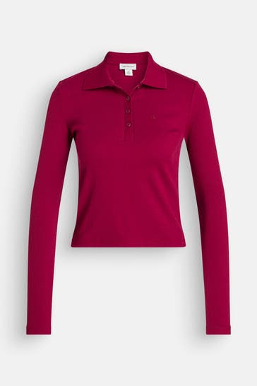 CALVIN KLEIN Polo-Shirt dunkelrot