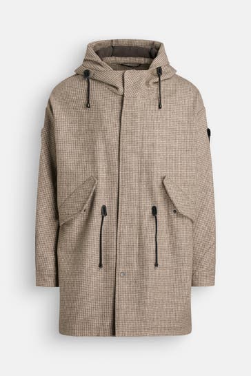 PEUTEREY Wollmix-Parka 'Maame' gemustert