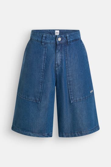 BOSS Jeansshorts blau