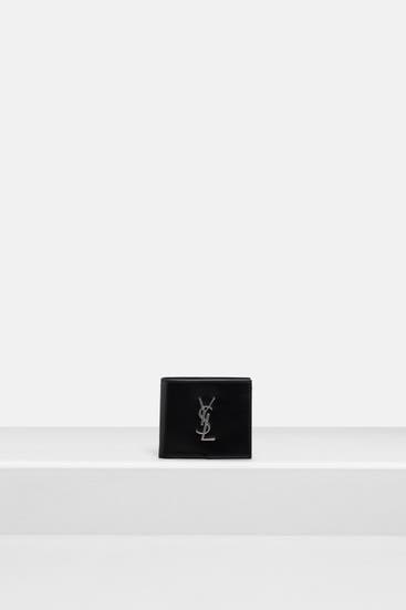 SAINT LAURENT - Ledergeldbörse schwarz
