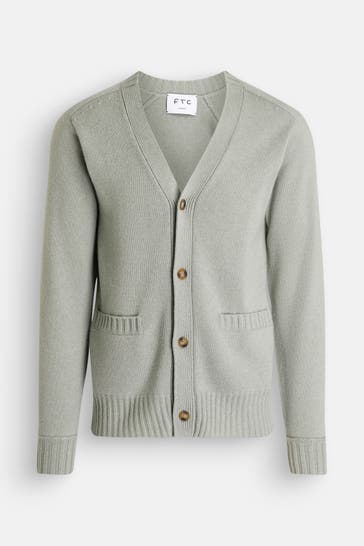 FTC Kaschmir-Cardigan pastellgrün