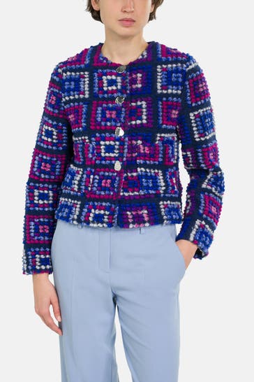 RICH & ROYAL Wollmixjacke gemustert