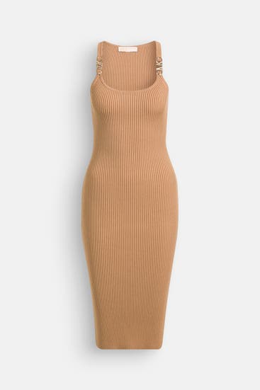 MICHAEL MICHAEL KORS - Strickkleid 'Empire' hellbraun