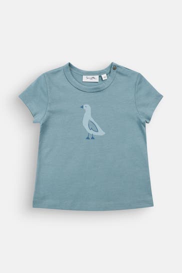 SANETTA T-Shirt taubenblau