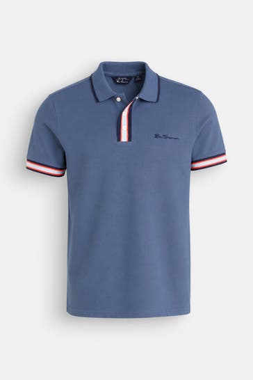 BEN SHERMAN Polo-Shirt azurblau