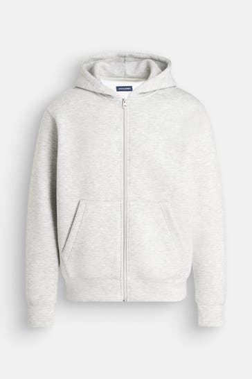 JACK & JONES Sweatjacke hellgrau
