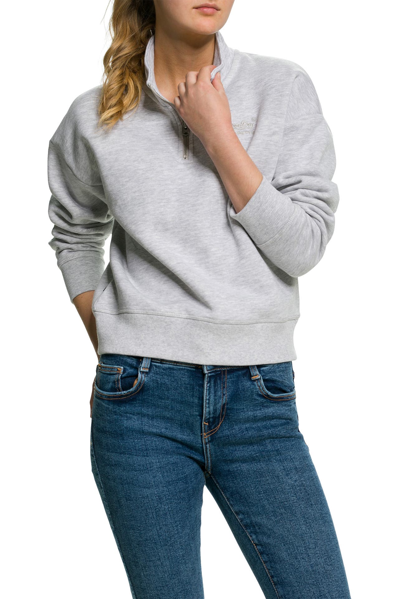 SUPERDRY Sweat-Troyer 'Henley' grau, Bild 1