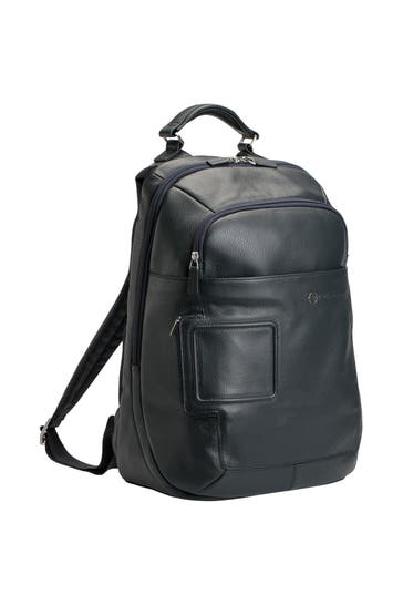 PIQUADRO Lederrucksack nachtblau