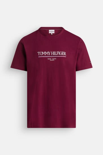 TOMMY HILFIGER T-Shirt weinrot
