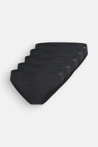 ORGANIC BASICS 5er-Pack Slips schwarz
