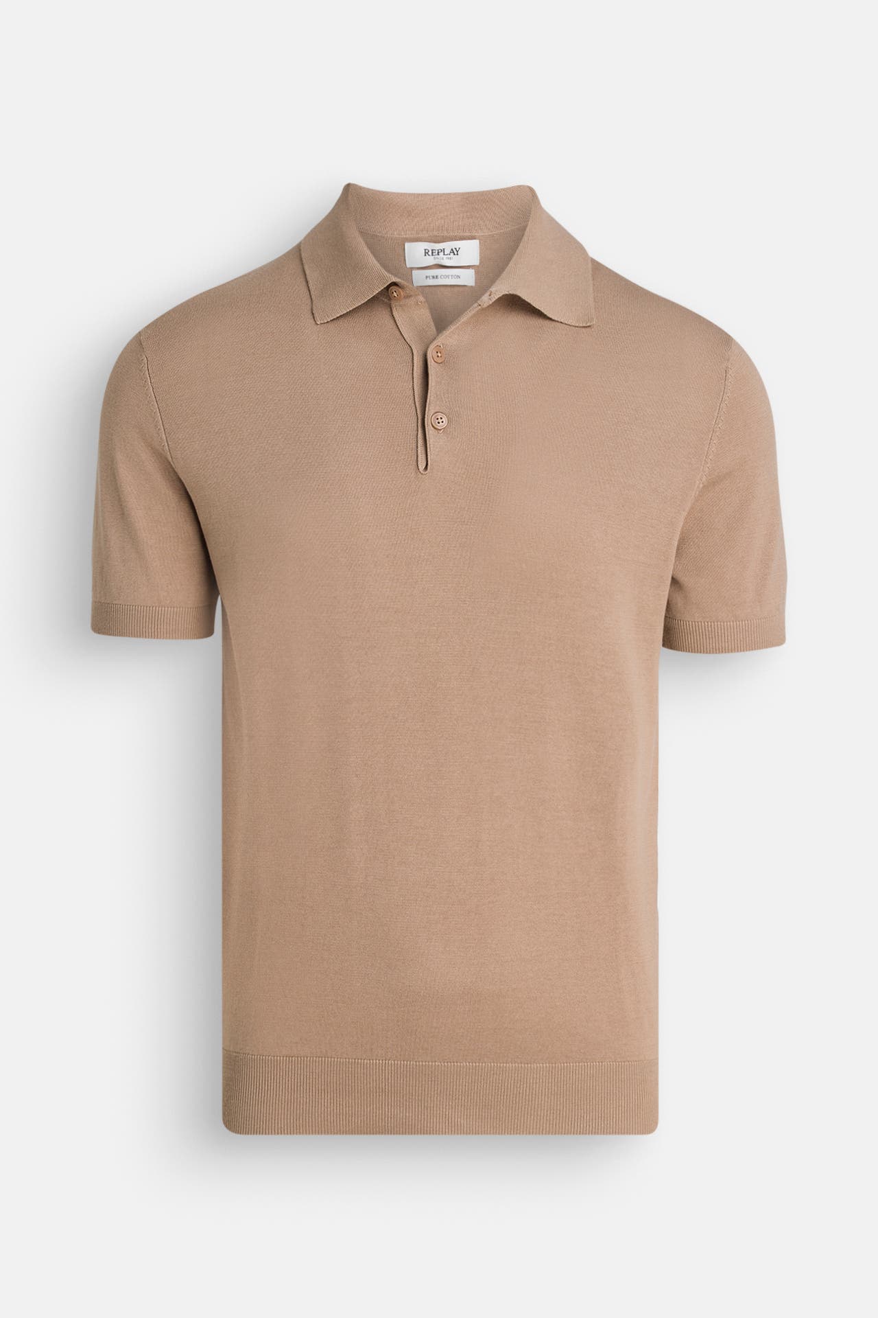 REPLAY Strick-Polo hellbraun, Bild 1