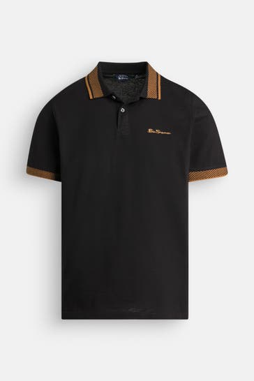 BEN SHERMAN Polo-Shirt schwarz