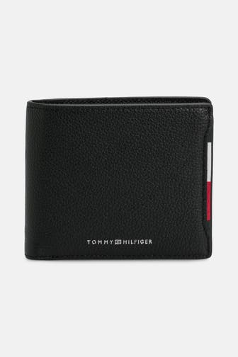 TOMMY HILFIGER Ledergeldbörse schwarz