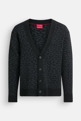 HUGO Strickjacke dunkelgrau