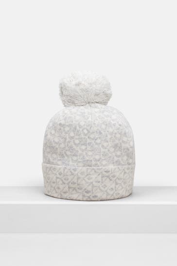 MOOSE KNUCKLES Strickmütze grau gemustert