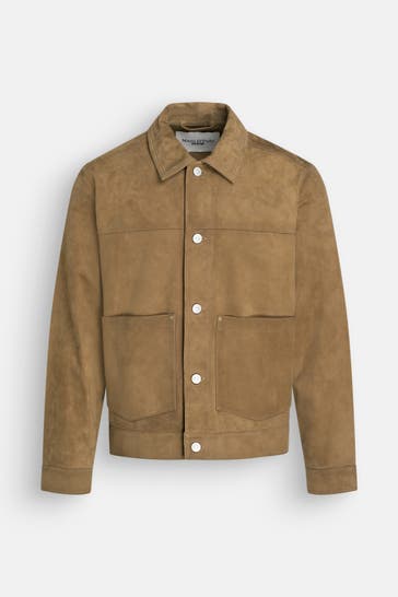 MARC O'POLO DENIM Wildlederjacke braun