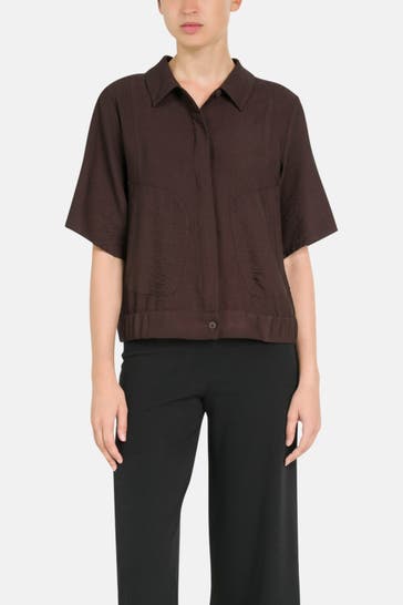 DKNY Blusenshirt dunkelbraun