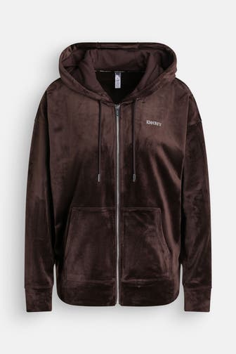 DKNY Sweatjacke dunkelbraun