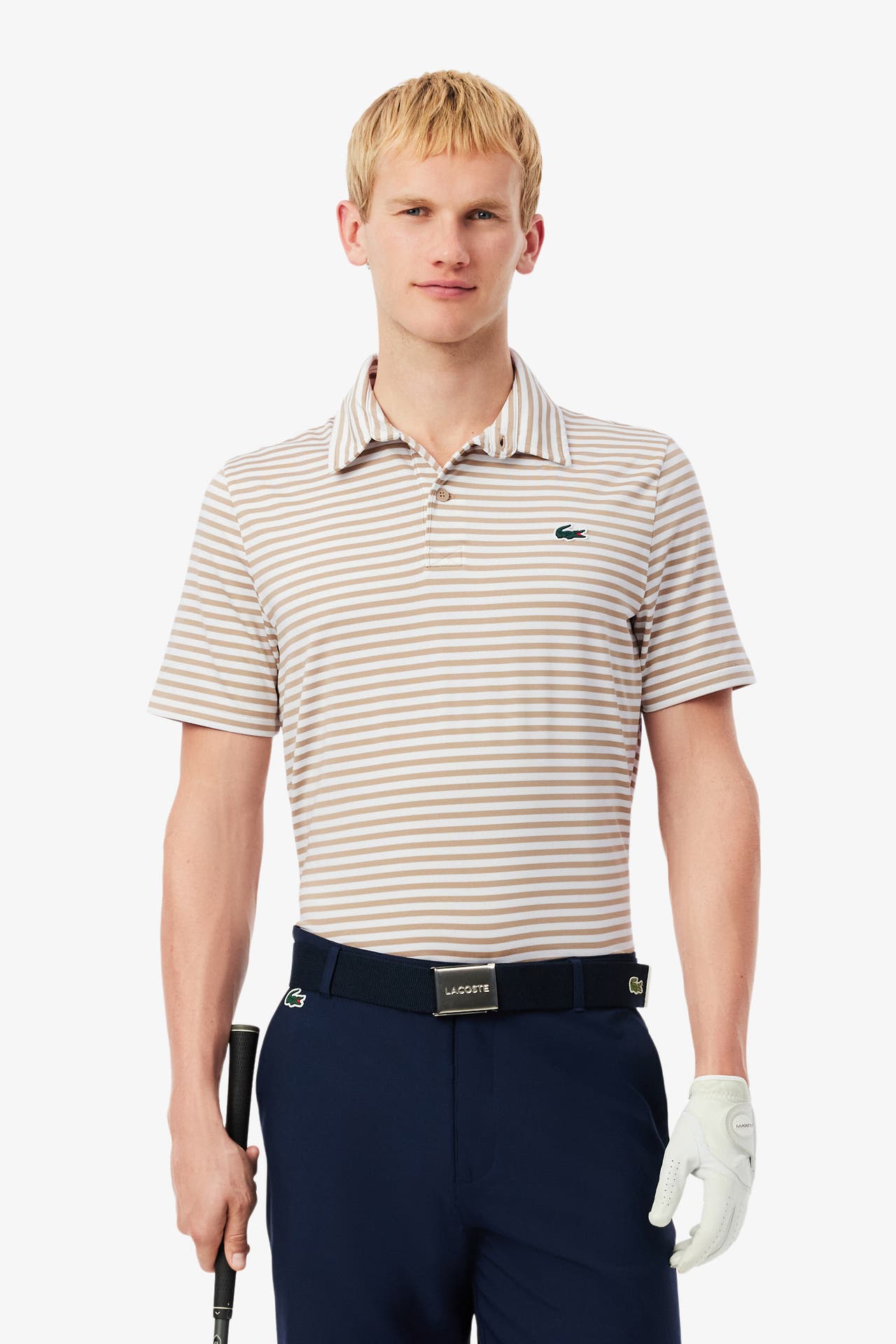 LACOSTE Polo-Shirt hellbraun gestreift, Bild 1