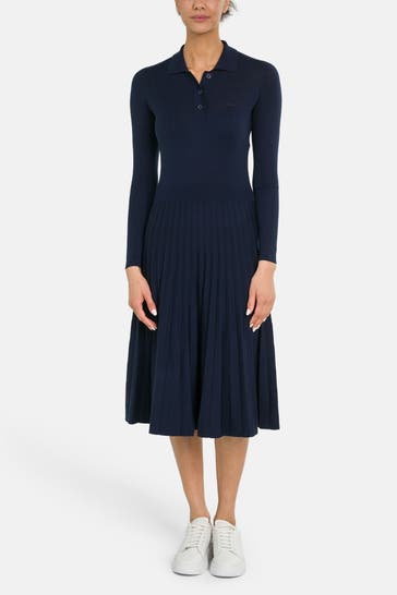 LACOSTE Wollkleid dunkelblau
