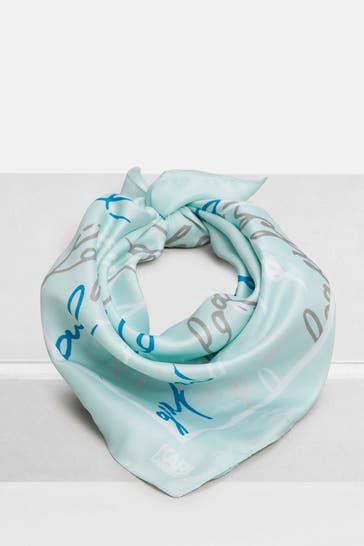 KARL LAGERFELD Tuch 'Style' aqua gemustert