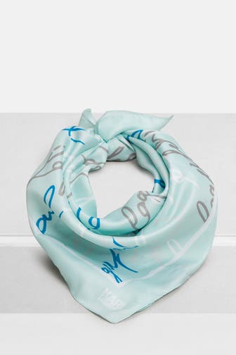 KARL LAGERFELD Tuch 'Style' aqua gemustert