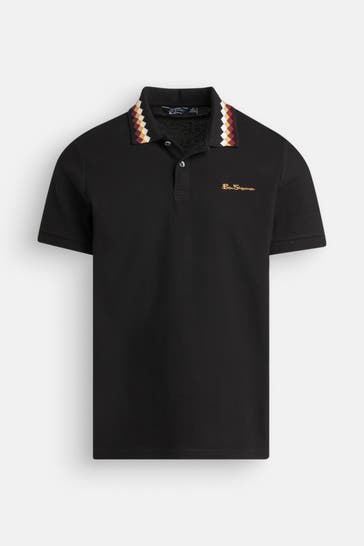 BEN SHERMAN Polo-Shirt schwarz