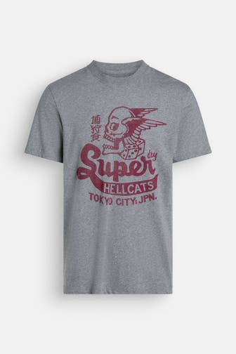 SUPERDRY T-Shirt grau meliert