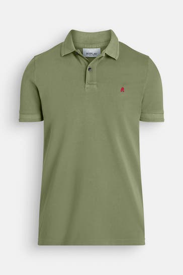 REPLAY Polo-Shirt oliv