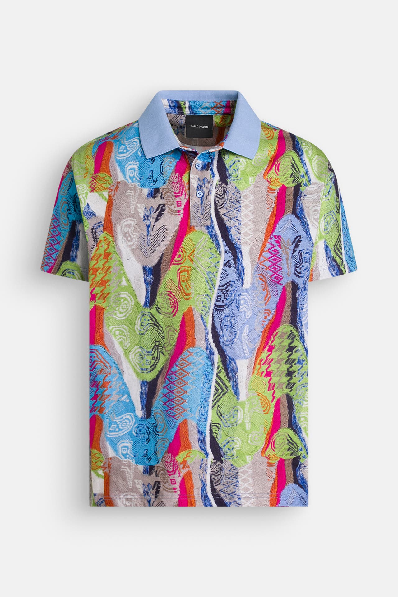 CARLO COLUCCI Polo-Shirt gemustert, Bild 1