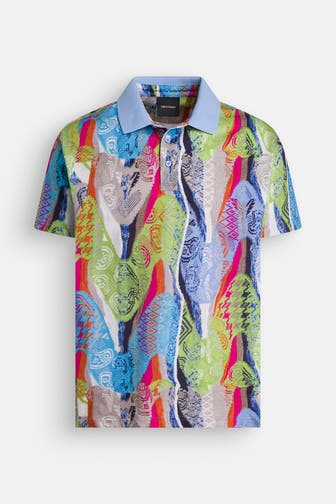 CARLO COLUCCI Polo-Shirt gemustert