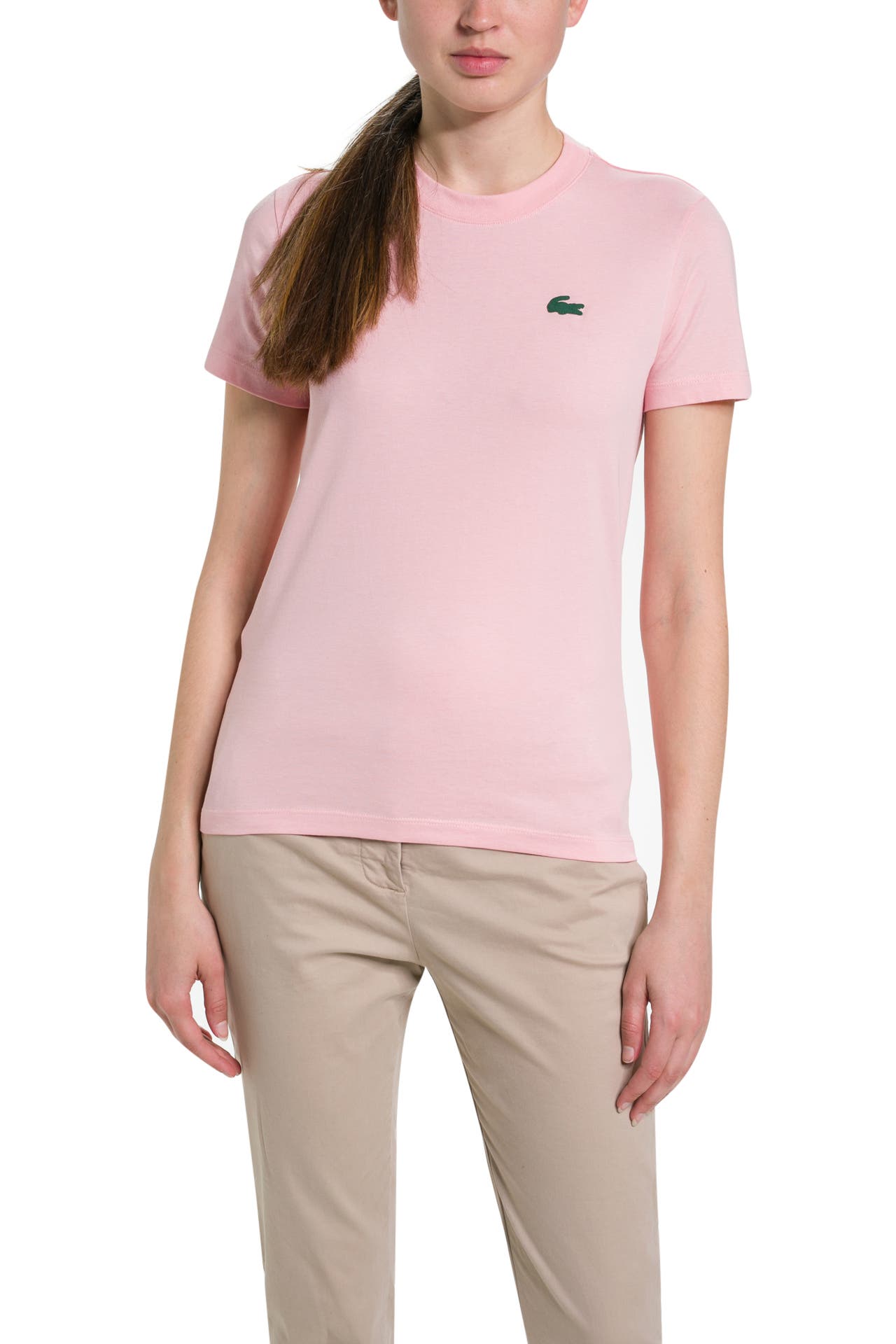T shirt lacoste rose on sale