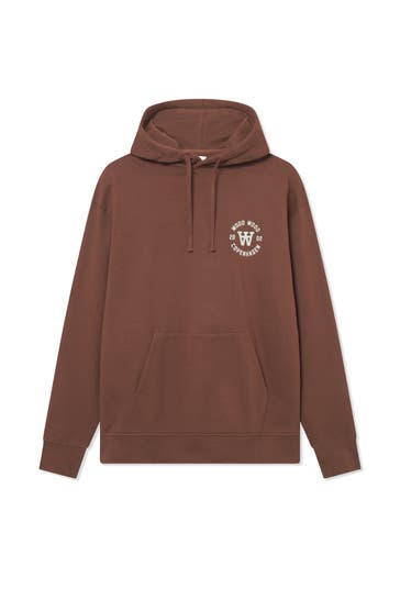 WOOD WOOD Hoodie 'Cas' rotbraun