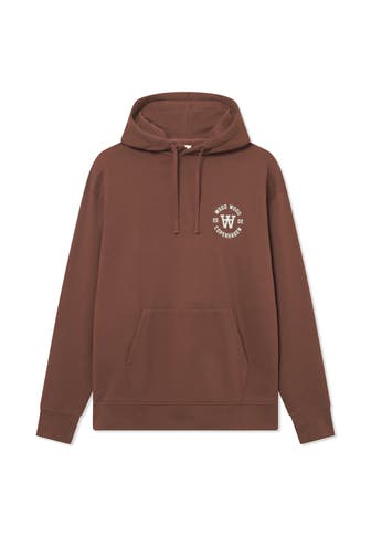 WOOD WOOD Hoodie 'Cas' rotbraun
