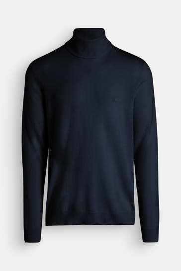 BOSS Rollkragenpullover 'Baldebert' nachtblau