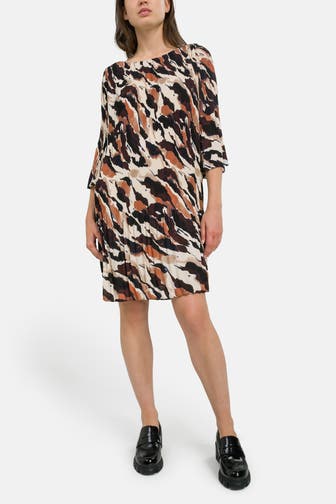 S.OLIVER BLACK LABEL Plissee-Kleid animal gemustert