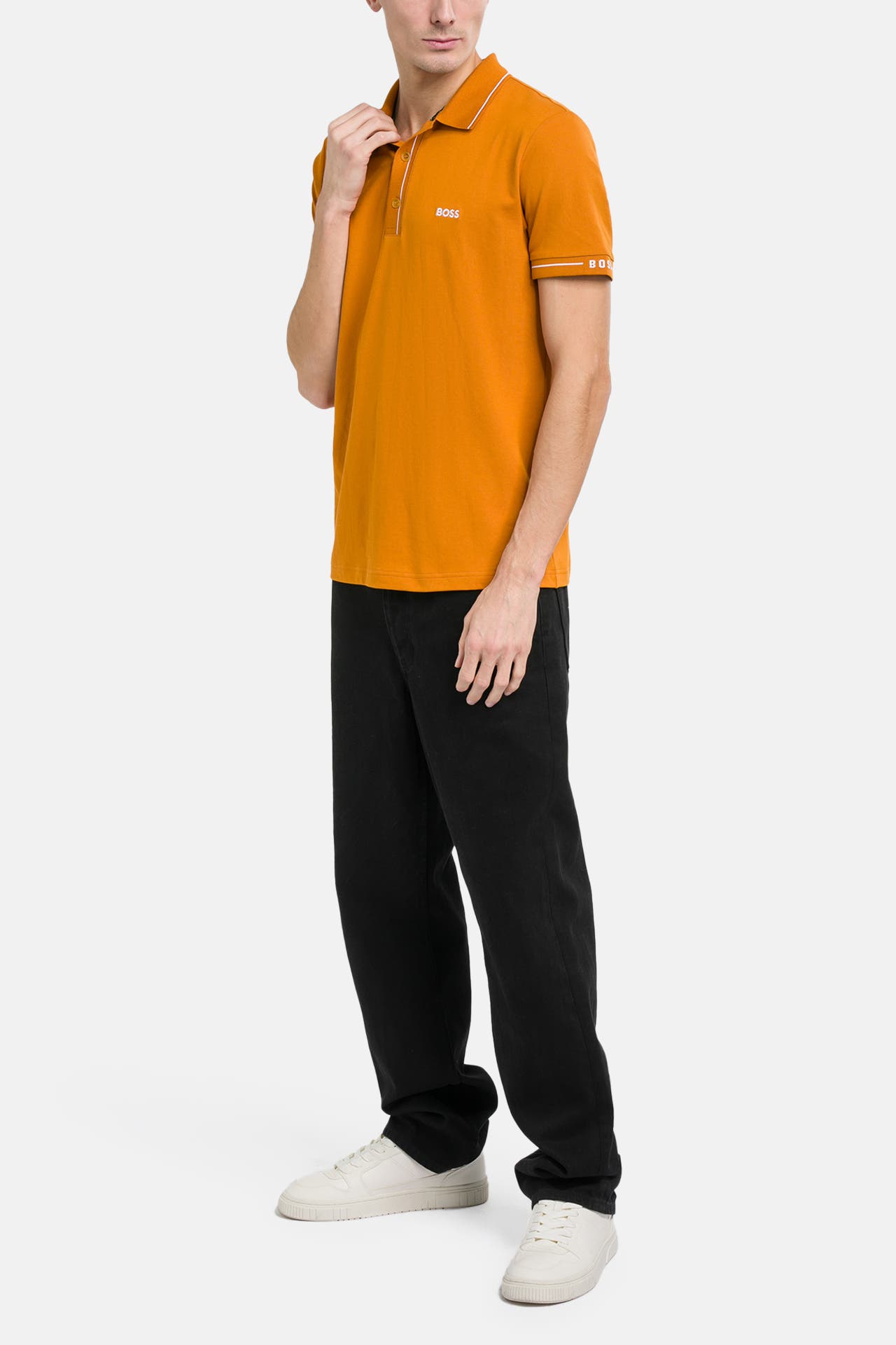 BOSS GREEN Polo-Shirt 'Paule' orange, Bild 1