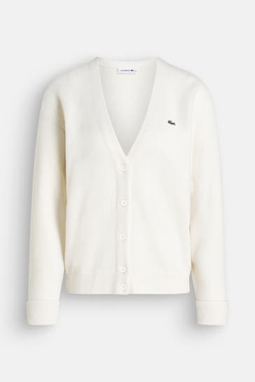 LACOSTE Wolljacke ecru