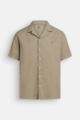 SUPERDRY Kurzarmhemd hellbraun Regular Fit
