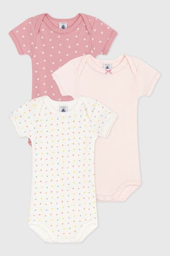 PETIT BATEAU 3er-Pack Body gemustert