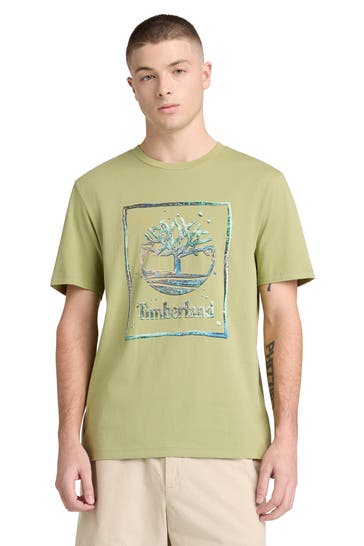 TIMBERLAND T-Shirt 'Stack' hellgrün