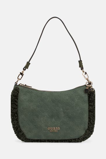 GUESS Handtasche 'Davika' dunkelgrün